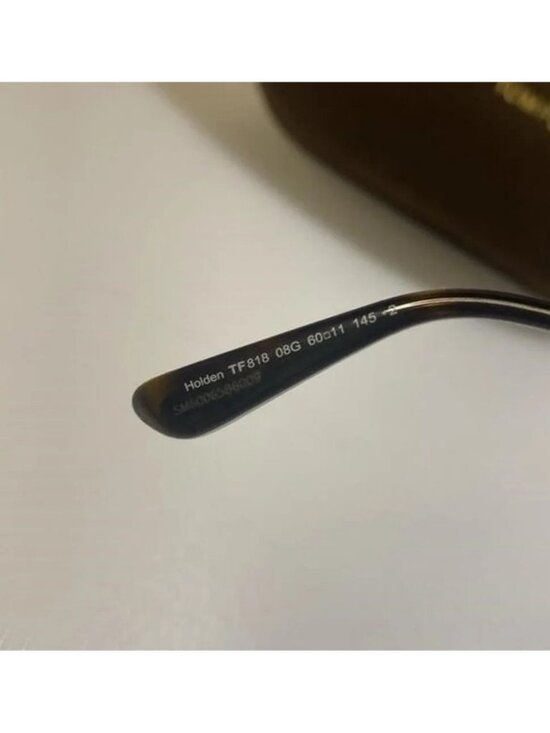 New Tom Ford Unisex Holden Brown Gradient Pilot  Sunglasses FT0818 08G main image 5